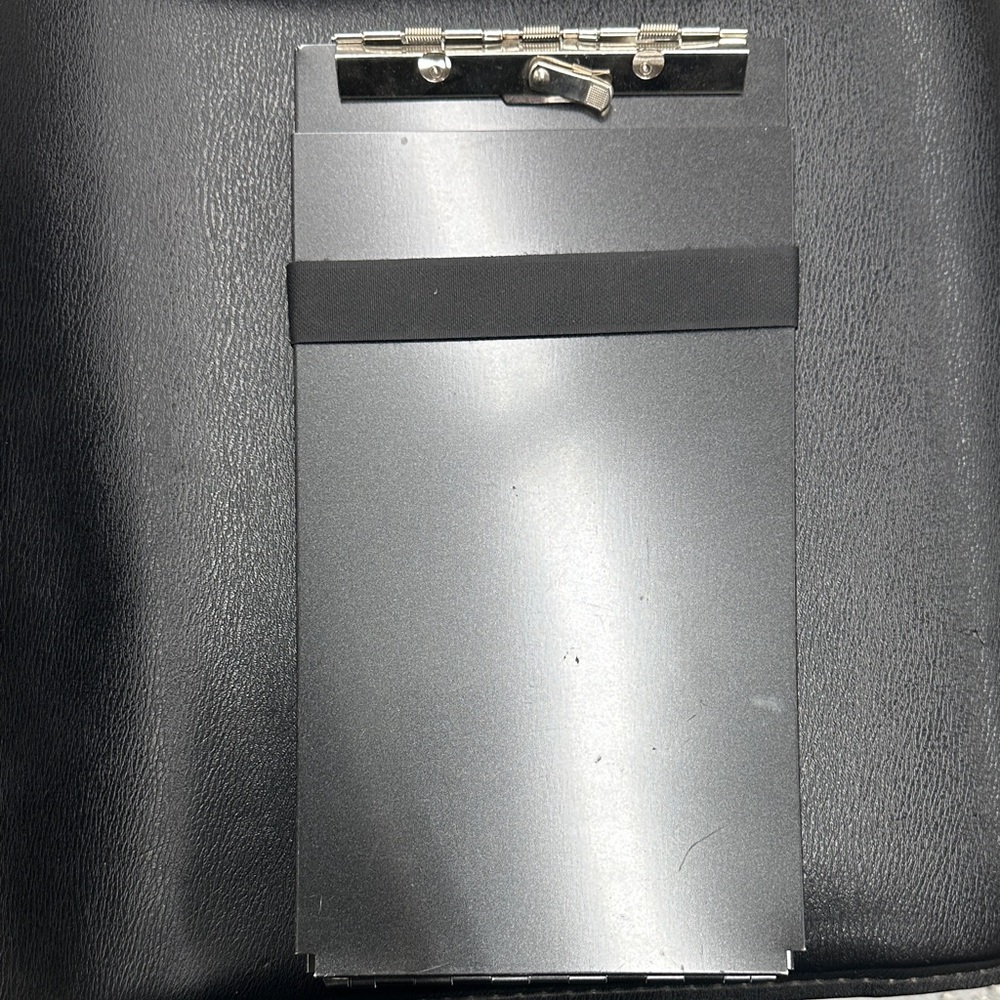 Black Clipboard with Metal Clip